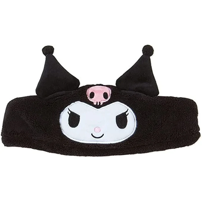 [Self-operated] Japan's Sanrio Kurome plush headband, large face style 1 pack, a must-have artifact for home face washing