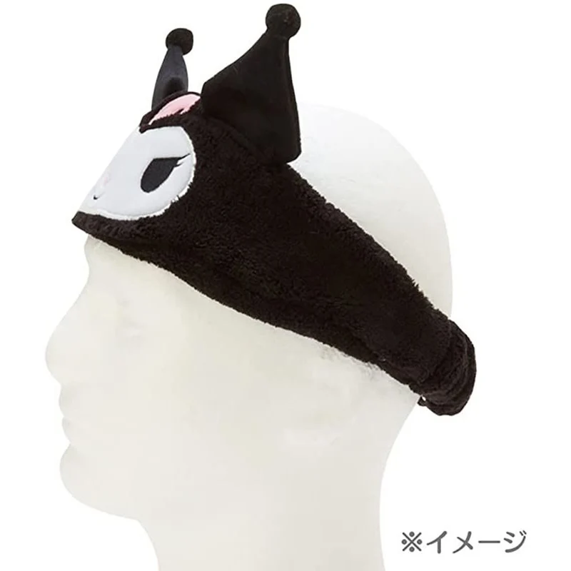 [Self-operated] Japan's Sanrio Kurome plush headband, large face style 1 pack, a must-have artifact for home face washing
