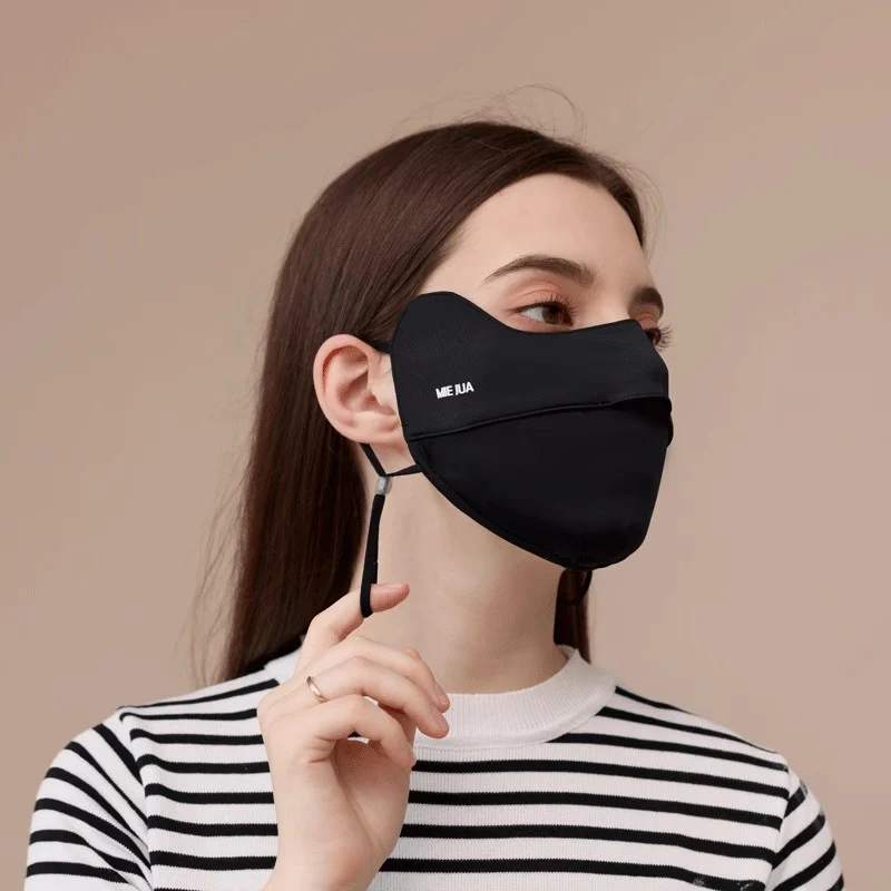 [Self-operated] China MIJU Eye Corner Sun Protection Mask, One Size Black, 1 piece, UPF50+ eye protection, thin, breathable, cool to the skin, anti-UV, three-dimensional