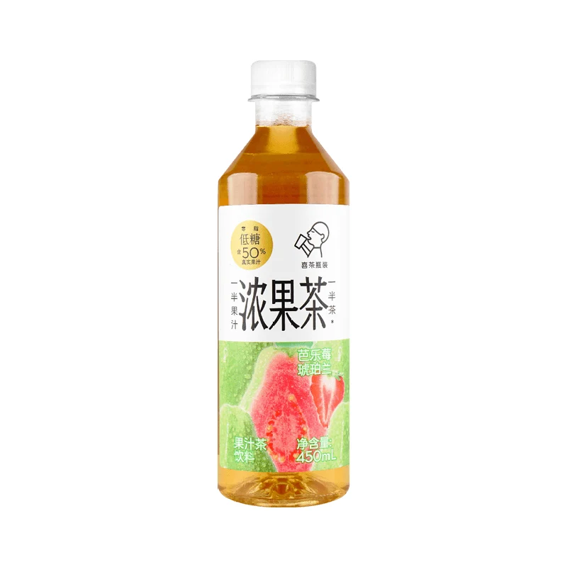 [Self-operated] China Heytea Rich Fruit Tea 50% Real Fruit Juice Low Sugar 0 Fat Juice Tea Beverage Guava Berry Amber Orchid 450ml Fruit Tea Beverage