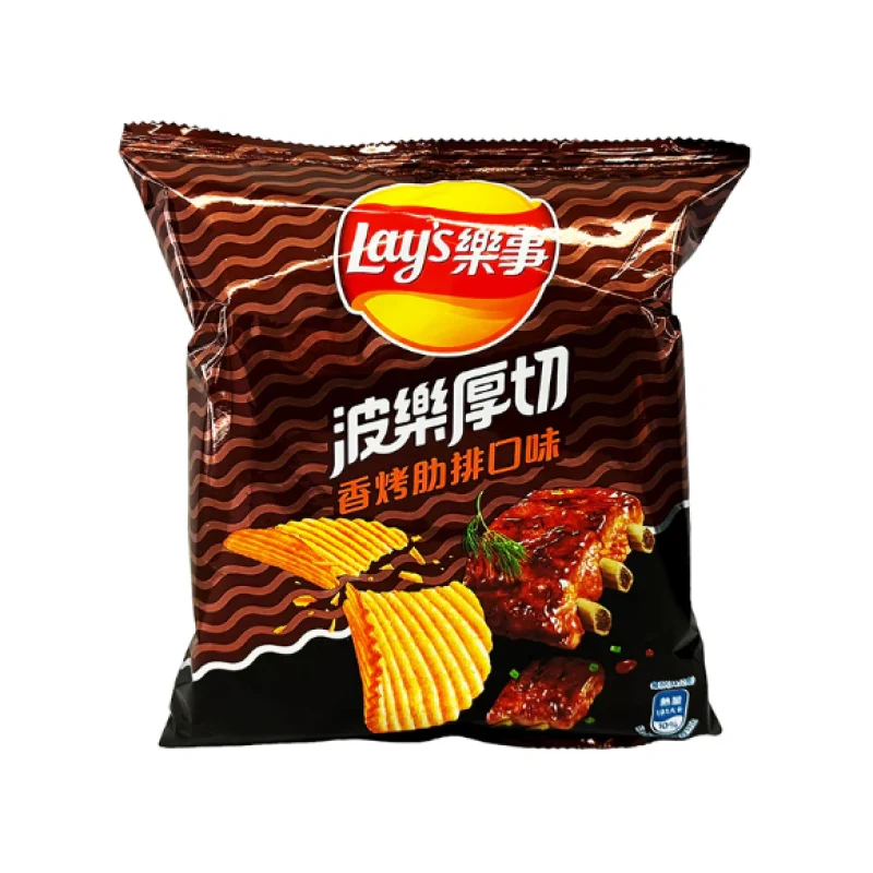 [Self-operated] China Pepsi LAY'S Bole Thick Cut Potato Chips Grilled Rib Flavor 34g/bag