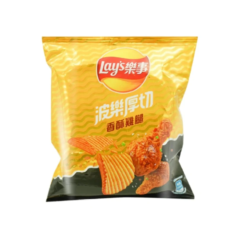 [Self-operated] China Pepsi LAY'S Bole Thick Cut Potato Chips Crispy Chicken Leg Flavor 34g/bag