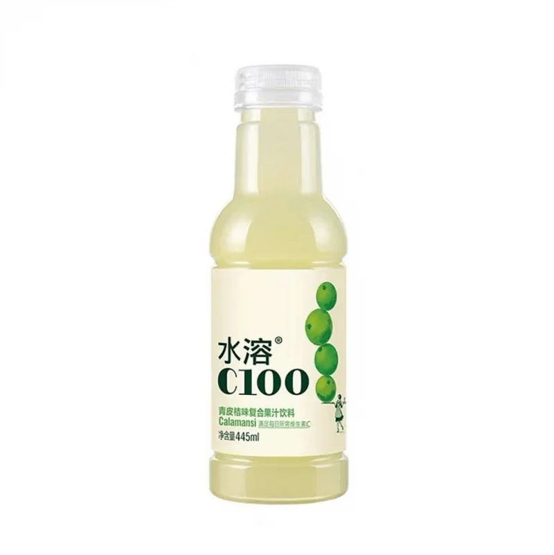 [Self-operated] China NONGFUSPRING Nongfu Spring Water-Soluble C100 Green Peel and Orange Flavor Complex Juice 445ml Juice Drink to Supplement Vitamin C