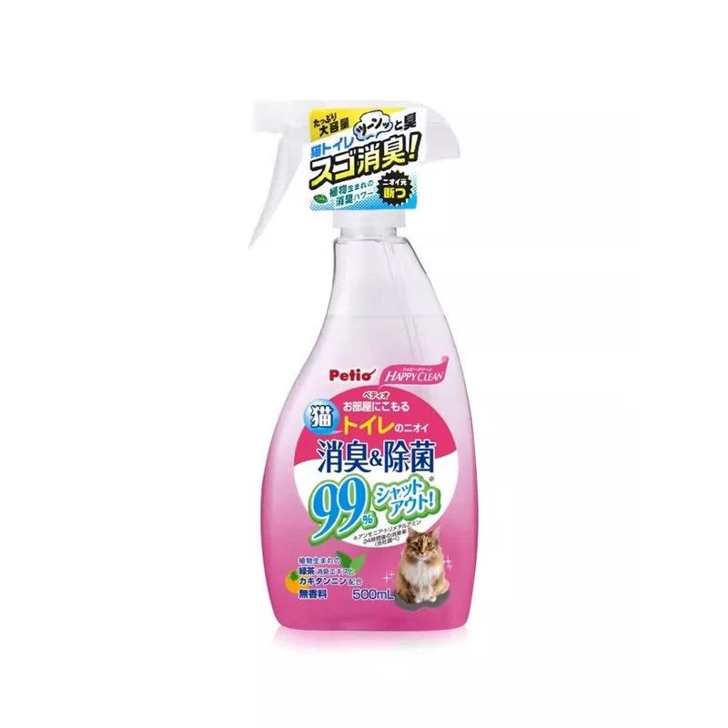[Self-operated] Japan Petio cat toilet odor deodorizing disinfectant unscented 500ml pet deodorant spray household sterilization indoor deodorization to remove cat urine and litter smell