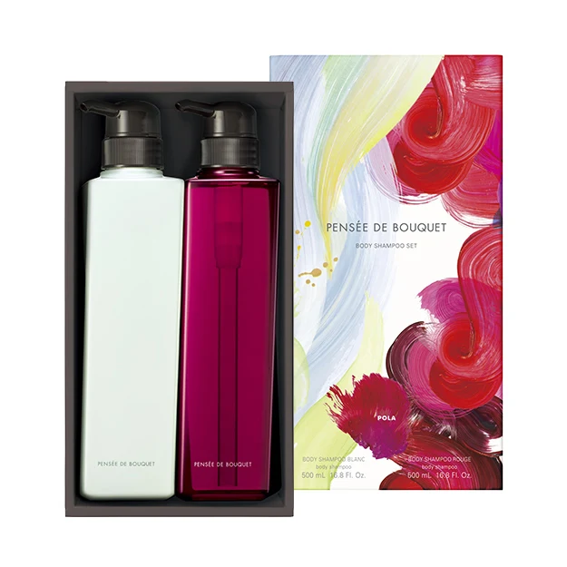 [Self-operated] Japanese POLA Qinxiang Lily Rose Shower Gel Set Mixed Fragrance 500ml+500ml Rich Foam Moisturizes Skin