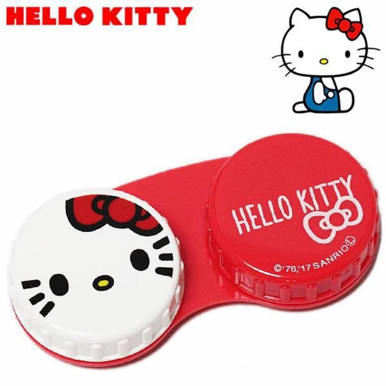 [Self-operated] Japanese Sanrio contact lens case Hello Kitty 1 piece cartoon cute glasses case