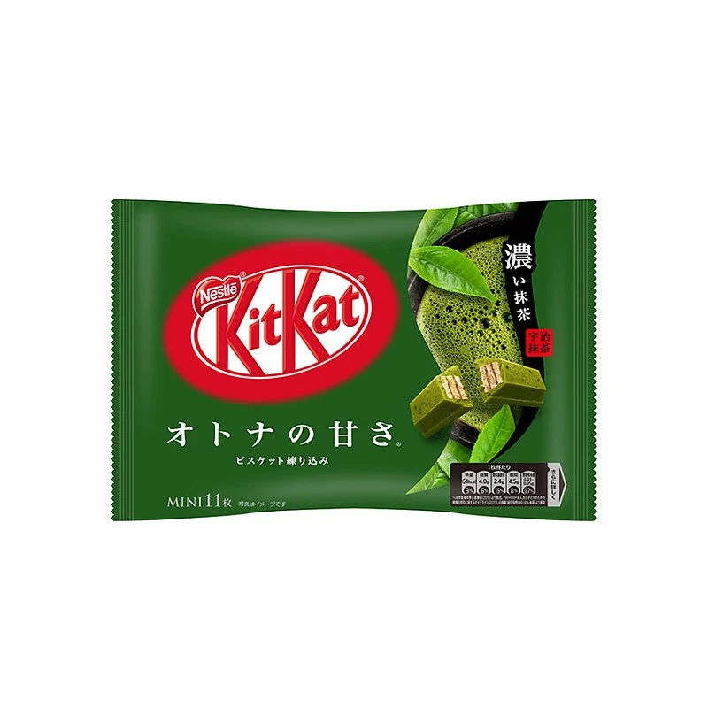 [Self-operated] China Nestle KitKat Chocolate Coated Wafer Biscuits Matcha Flavor 11 Pack
