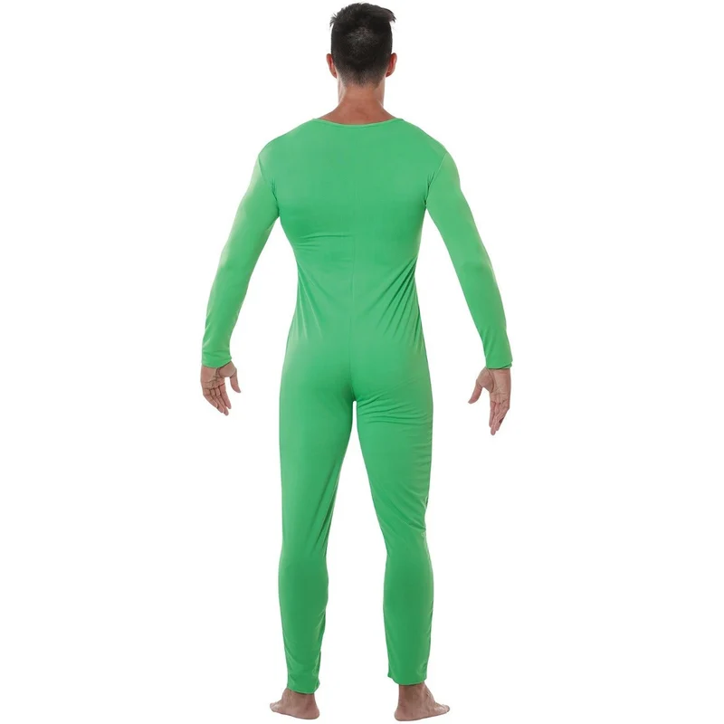 Grüne Ganzkörper-Strumpfhose Basic für Herren