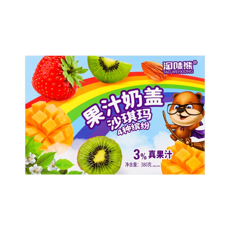 [Self-operated] China Taowei Bear Juice Milk Shaqima 380g Biscuit Cake Nutritious Breakfast Meal Replacement Pastries Afternoon Tea Snacks Office Snacks