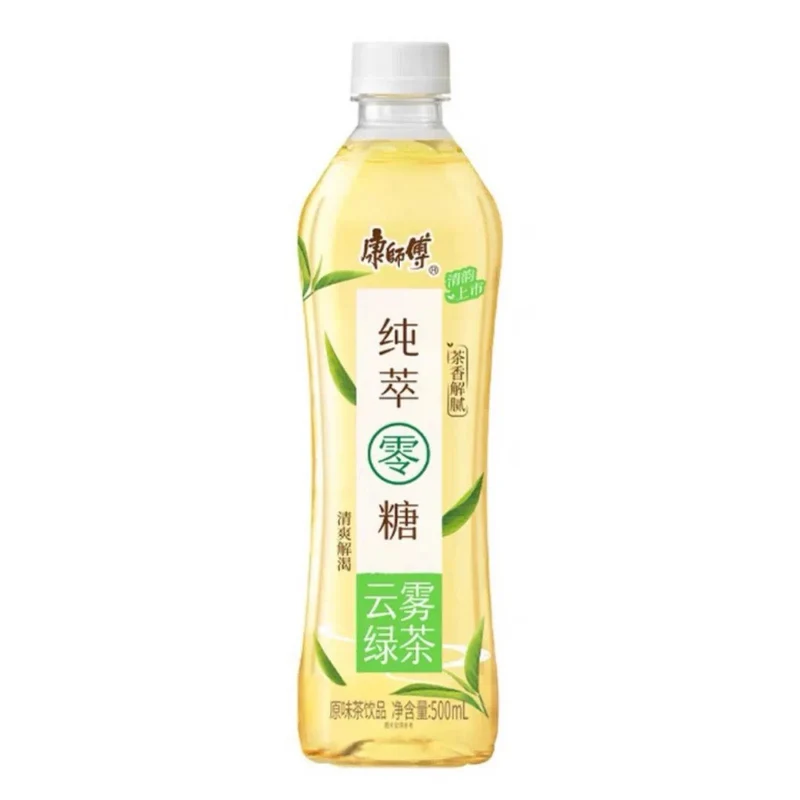 [Self-operated] China MASTER KONG pure zero sugar cloud green tea 500ml 1 bottle sugar-free green tea drink