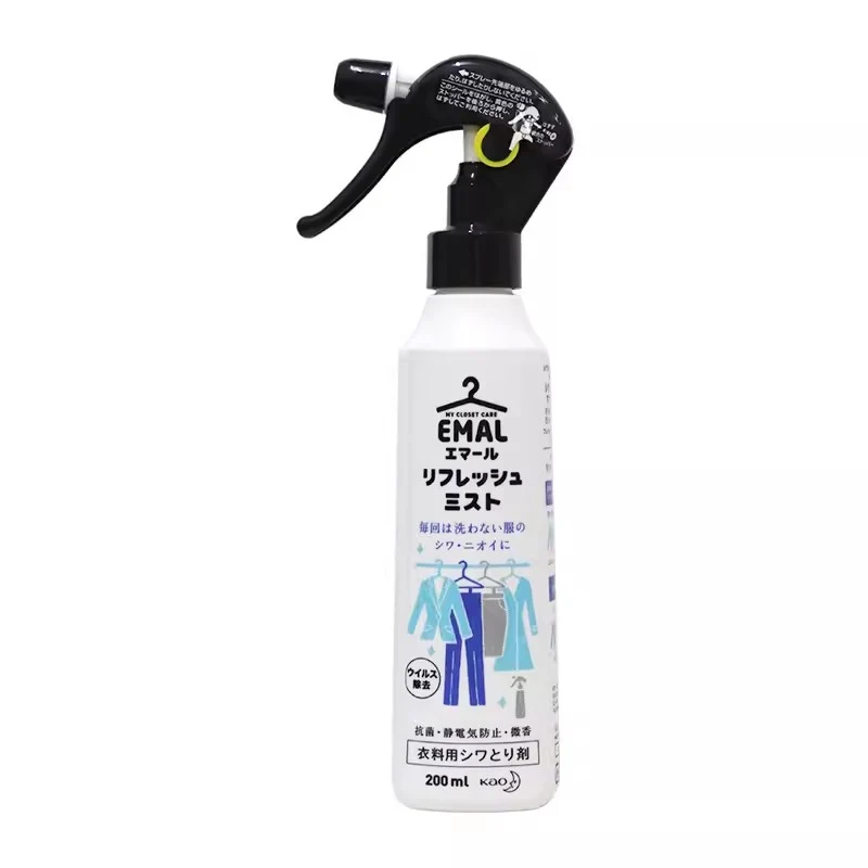 [Self-operated] Japanese KAO Kao EMAL anti-wrinkle spray for clothing, refreshing white flower fragrance 200ml, wrinkle removal, odor removal and static electricity removal for suits, shirts and knitwear