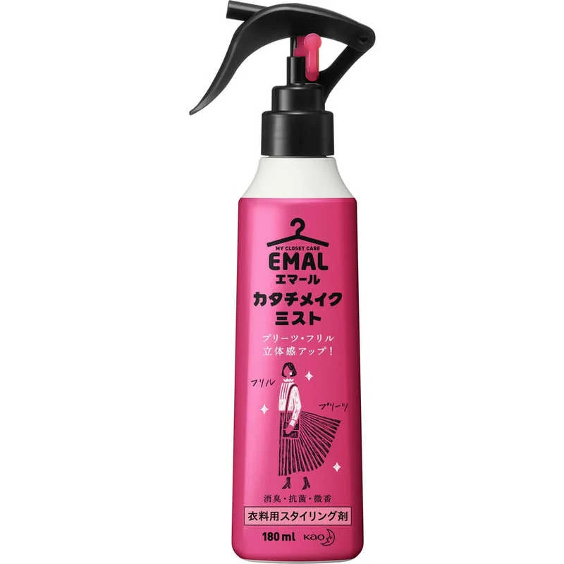 [Self-operated] Japanese KAO Kao EMAL styling spray for clothing, sweet bouquet fragrance 180ml, collar, pleated culottes, midline styling, odor removal and static electricity removal