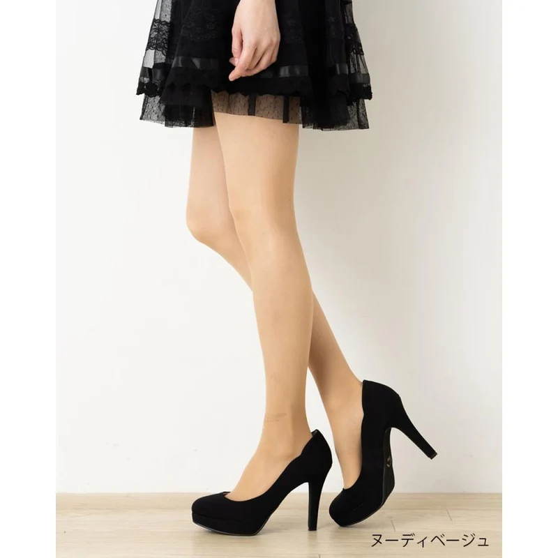 [Self-operated] Japan's Atsugi ATSUGI wire anklet stockings, pantyhose, pure beige (433) M~L Hips 85-98 Height 150cm-165cm