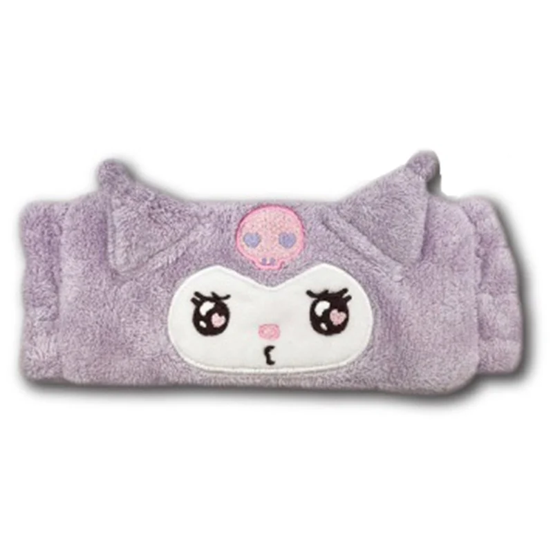 [Self-operated] Japan's Sanrio Kuromi Plush Hairband with Love Eyes, 1 pack, a must-have artifact for home face washing