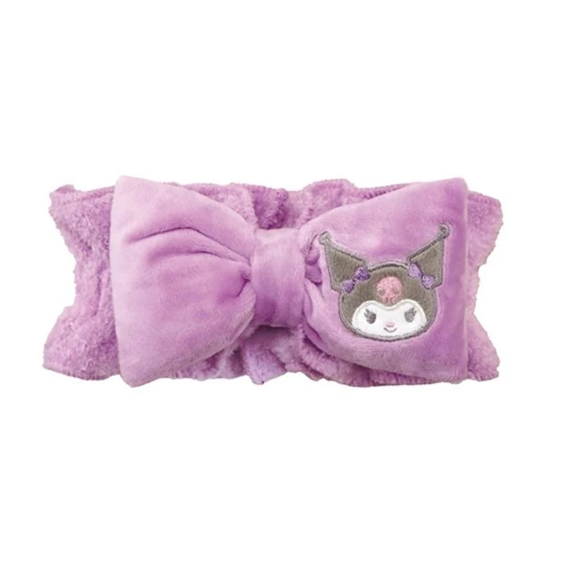 [Self-operated] Japanese Sanrio Plush Cartoon Quick-drying Hairband Kurome Style 1 Pack Makeup Face Wash Cute Hairband A must-have artifact for home face washing