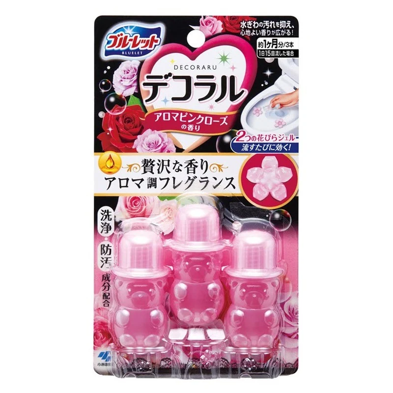 [Self-operated] Japan's KOBAYASHI Kobayashi Pharmaceutical Toilet Flower Bear Toilet Cleaner 22.5g Flower Deodorant Gel Cleaner Rose Scent