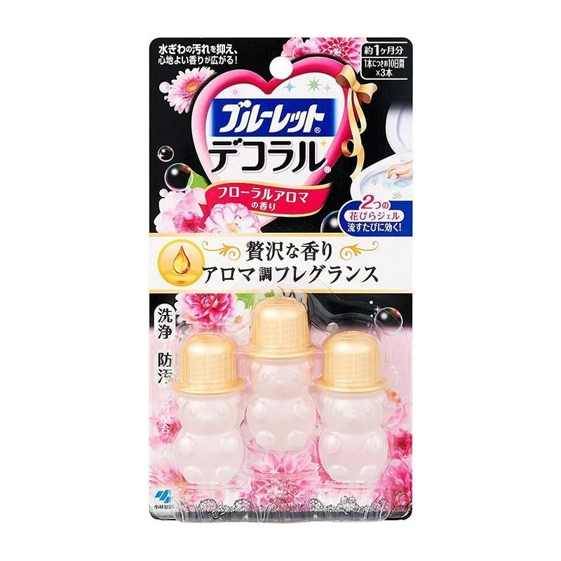 [Self-operated] Japan's KOBAYASHI Kobayashi Pharmaceutical Toilet Flower Bear Toilet Cleaner 22.5g Flower Deodorant Gel Cleaner Fresh Floral Fragrance