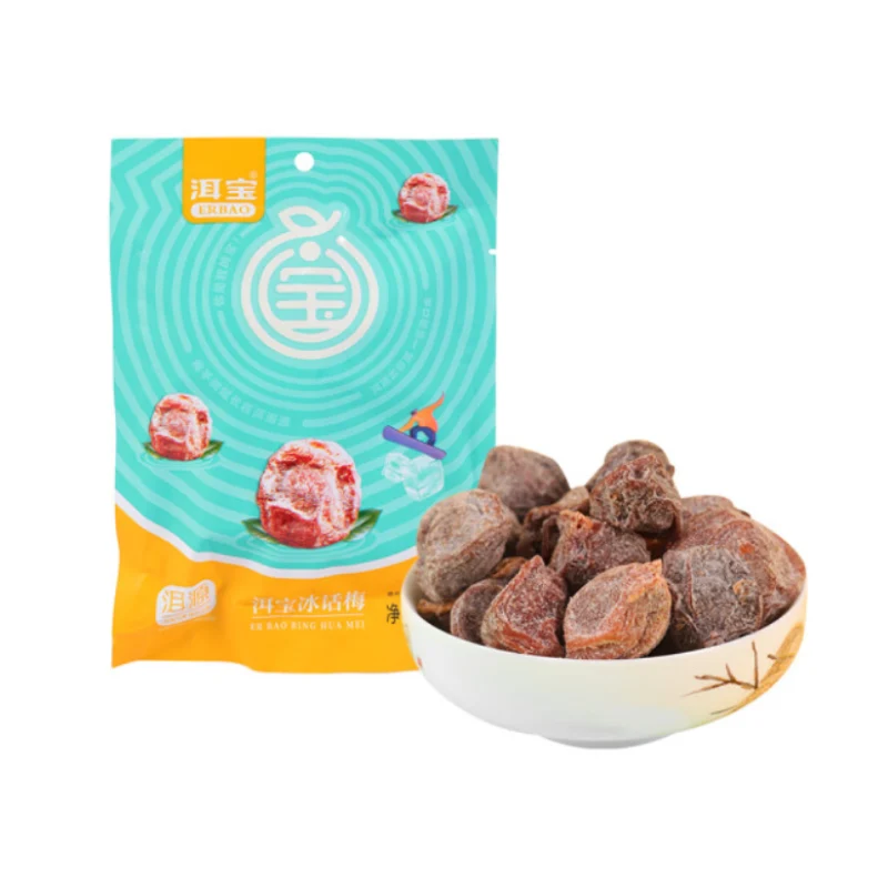 [Self-operated] China Erbao Binghua Plum 50g Dried Plum Meat Candied Fruit Dried Fruit Preserved Plum Meat
