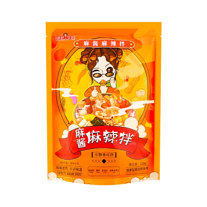 [Self-operated] China Jingxi Senior Fushun Spicy Mixed Sesame Sauce Flavor 328g Internet celebrity Northeast hot spicy mixed appetizer snack self-cooked late night snack
