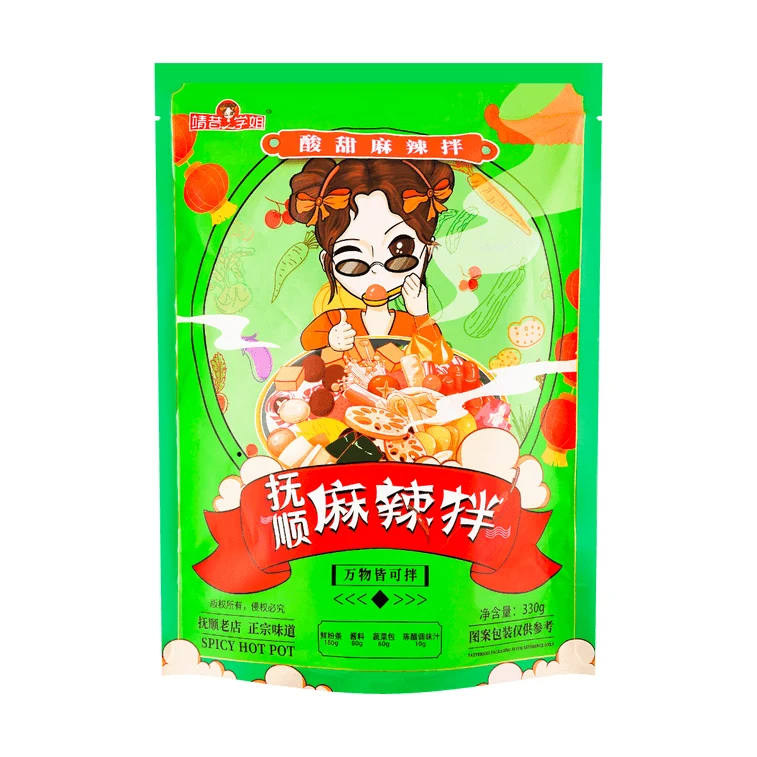 [Self-operated] China Jingxi Senior Sister Fushun Spicy Mix Sweet and Sour Flavor 330g Internet celebrity Northeast popular Spicy Mix appetizer snack self-cooked late night snack
