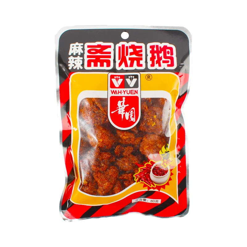 [Self-operated] China Huayuan Spicy Roasted Goose 80g Childhood Classic Snacks Snacks Casual Dried Tofu Food Spicy Dried Tofu Snacks