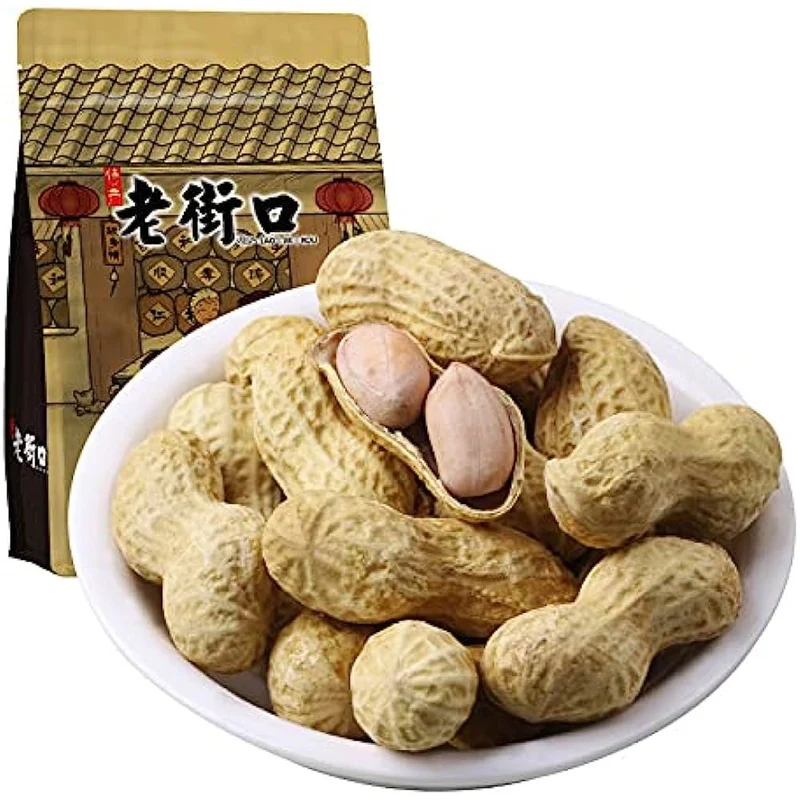 [Self-operated] China Laojiekou Garlic Peanuts 420g Nut Roasted Seeds Snacks for Drinks and Dishes