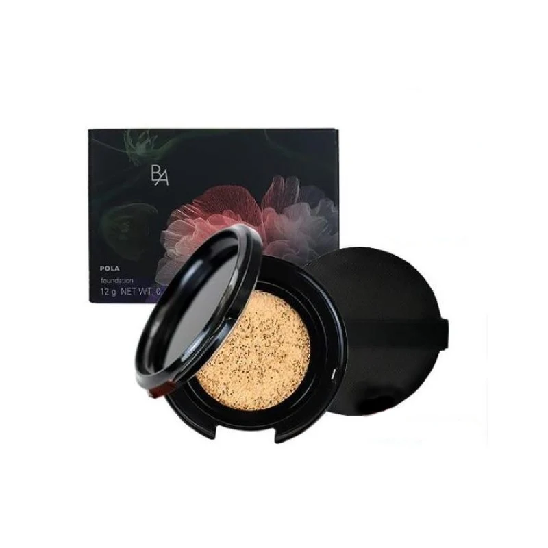 [Self-operated] Japanese POLA Black BA Cushion Foundation #P2 12g Core + Shell + Powder Puff, Natural Pink Skin, Concealer, Moisturizing and Transparent Feeling