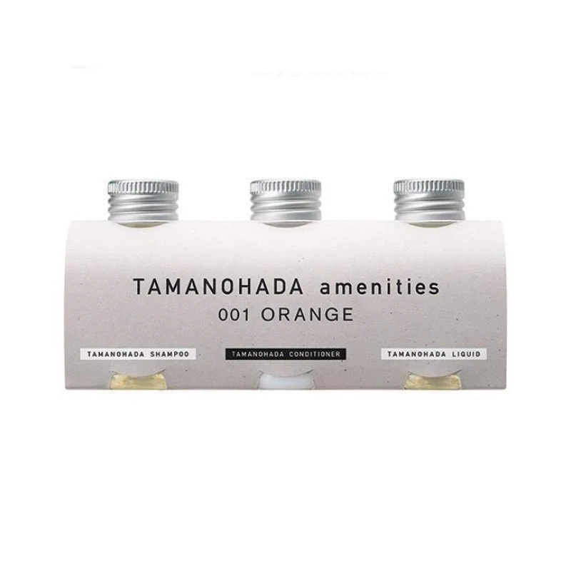 [Self-operated] Japanese TAMANOHADA Yuji Shampoo, Conditioner and Shower Gel 001 Orange Fragrance Refreshing Oil Control and Anti-Dandruff Three-piece Wash and Care Travel Set