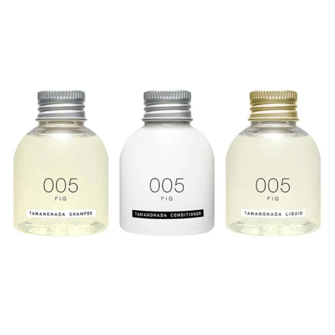 [Self-operated] Japanese TAMANOHADA Yuji Shampoo, Conditioner, Shower Gel 005, Fig Fragrance, Refreshing Oil Control and Anti-Dandruff, Three-piece Care Travel Set