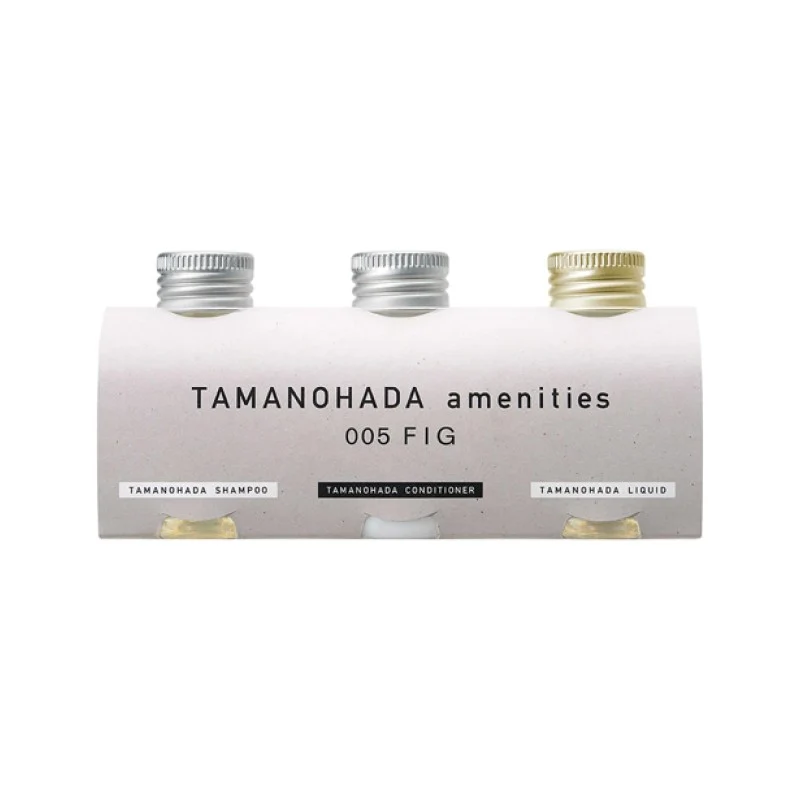 [Self-operated] Japanese TAMANOHADA Yuji Shampoo, Conditioner, Shower Gel 005, Fig Fragrance, Refreshing Oil Control and Anti-Dandruff, Three-piece Care Travel Set