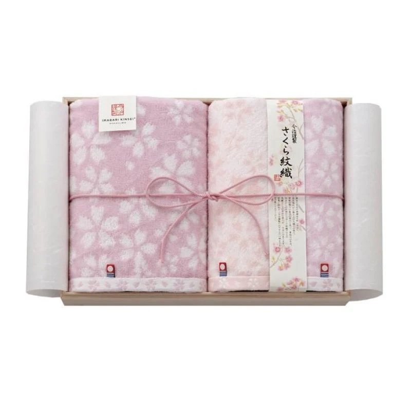 [Self-operated] Japanese IMABARI Sakura gift box bath towel*1+towel*2 60*110+33*75 pure cotton, made in Japan, super absorbent, quick-drying and not easy to shed lint