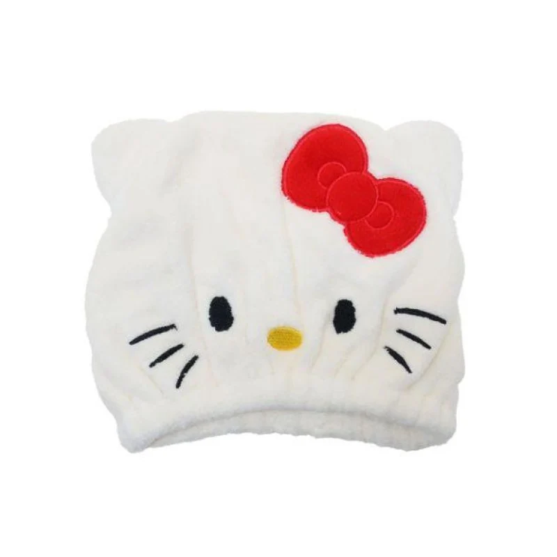 [Self-operated] Japanese Sanrio cute mascot plush dry hair hat Hello Kitty style 1 pack water-absorbent quick-drying fluffy hair hat