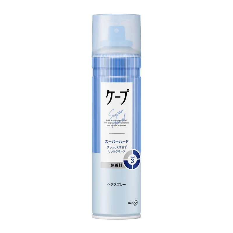 [Self-operated] Japanese KAO Kao blue can hair styling spray, windproof and waterproof 180g, unscented, extra large capacity, new version of iron bangs CAPE hairspray air bangs, natural fluffy hair styling curling tool