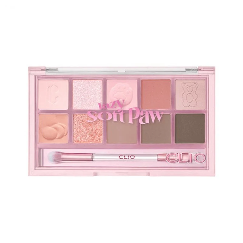 [Self-operated] South Korea CLUB CLIO 10-color eye shadow palette, No. 20, 6g LAZY SOFT PAW translucent cat claws