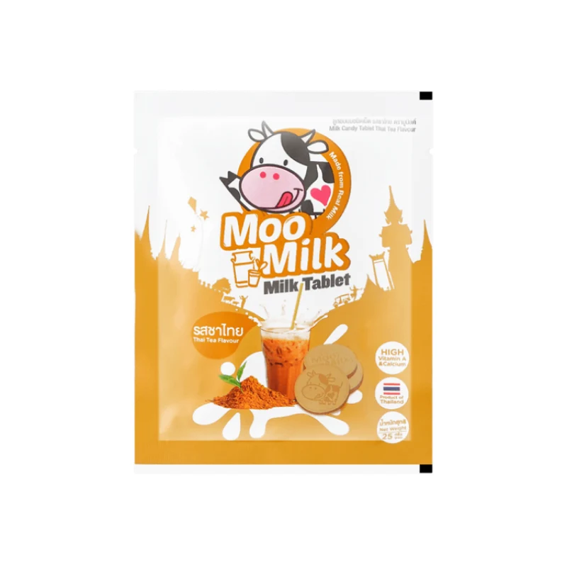 [Self-operated] Thailand MOOMILK Milk Candy Thai Milk Tea Flavor 25g Fragrant Thai Milk Tea Flavor Milk Candy
