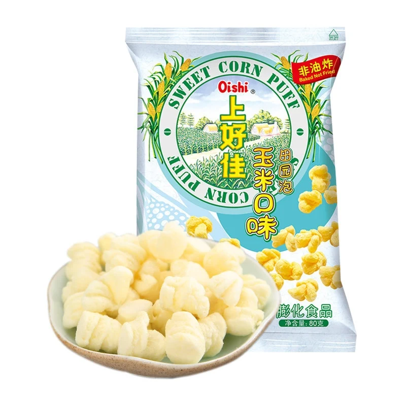 [Self-operated] China OISHI Shanghaojia Tianyuanpao Corn Flavor Non-fried No Trans Fat 80g