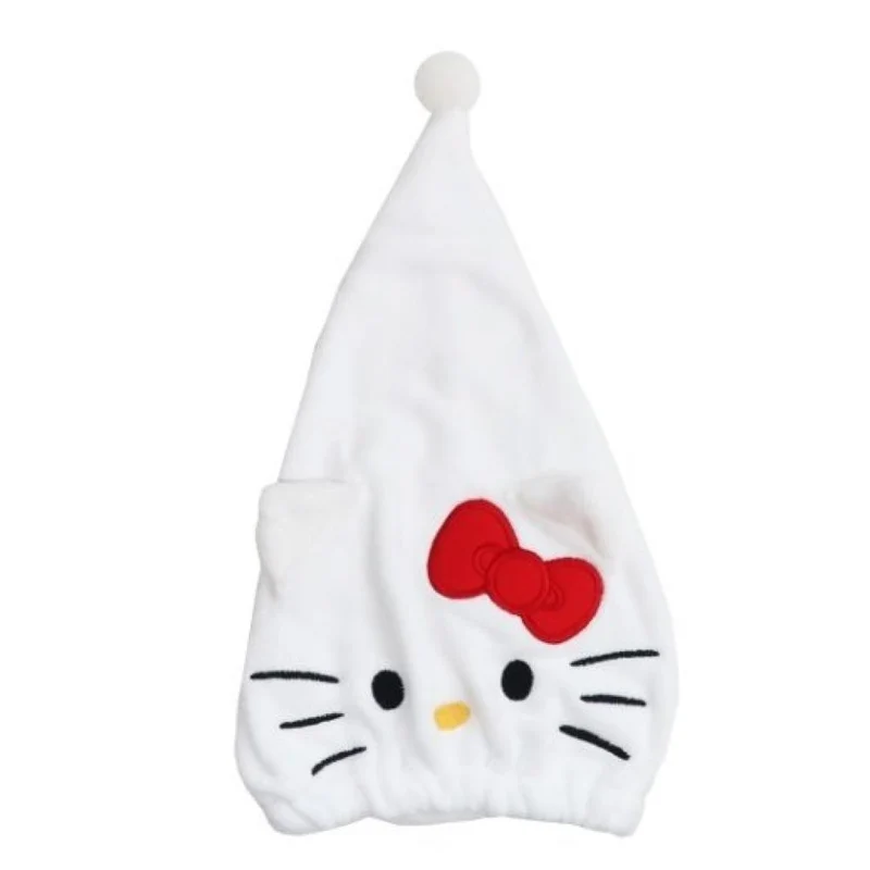 [Self-operated] Japanese Sanrio Cartoon Plush Triangular Hair Drying Hat Hello Kitty Style 1 Pack Triangular Towel Hat