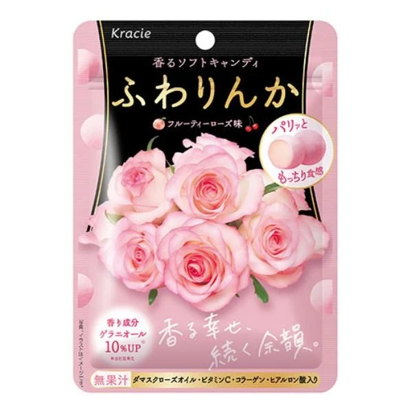[Self-operated] Japanese KRACIE Kanebo New Edition Rose Body Scent Series Pure Rose Flavor Gummies 35g Fresh Breath and Fragrant Sweat