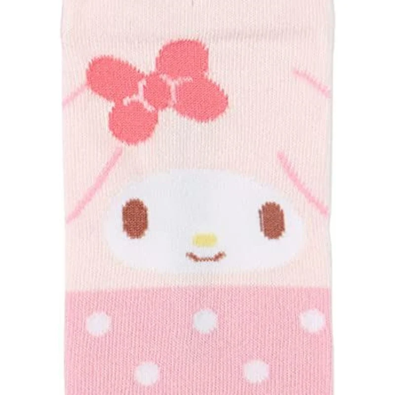 [Self-operated] 1 pair of Japanese Sanrio super star cute face socks Melody