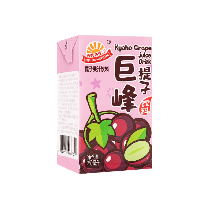 [Self-operated] China MR.SUNSHINE Kyoho Raisin Juice Drink 250ml Internet celebrity fruit juice drink is a good way to relieve summer heat