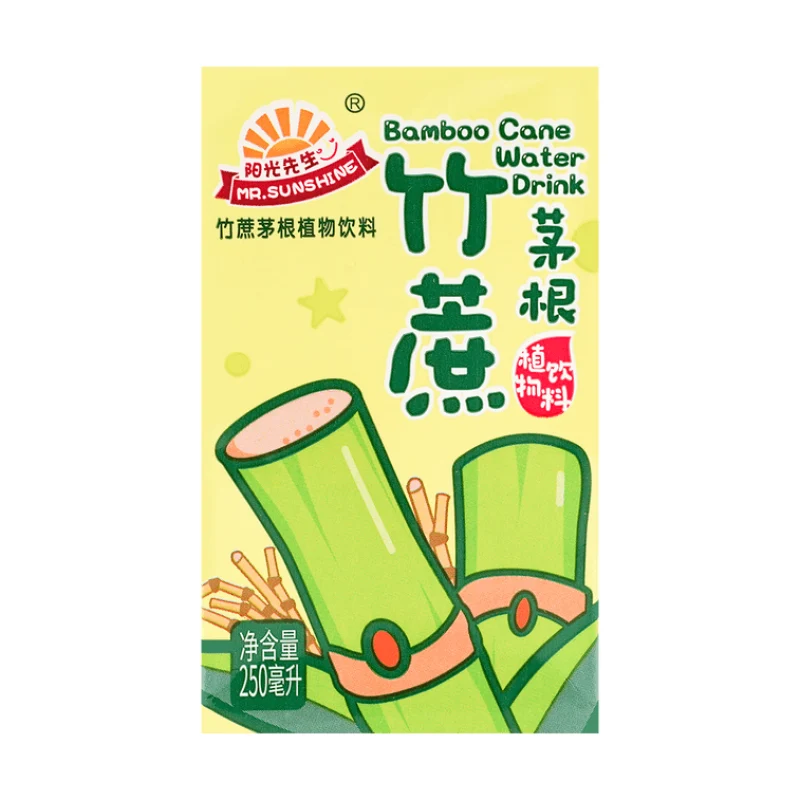 [Self-operated] China MR.SUNSHINE Mr. Sunshine Bamboo Cane and Grass Root Drink 250ml Internet celebrity fruit juice drink is a good way to relieve summer heat