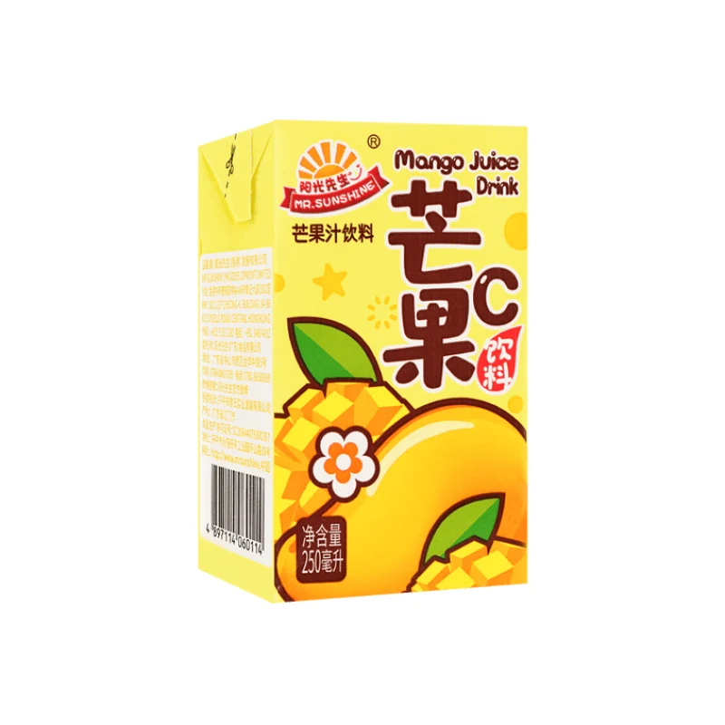 [Self-operated] China MR.SUNSHINE Mr. Sunshine Mango Juice Drink 250ml Internet celebrity fruit juice drink is a good way to relieve the heat in summer