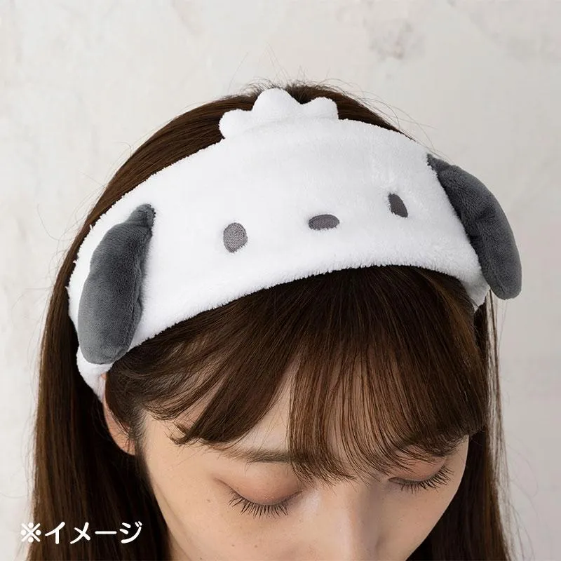 [Self-operated] Japan's Sanrio Pacha Dog Plush Hairband, Large Face Style, 1 pack, a must-have artifact for home face washing