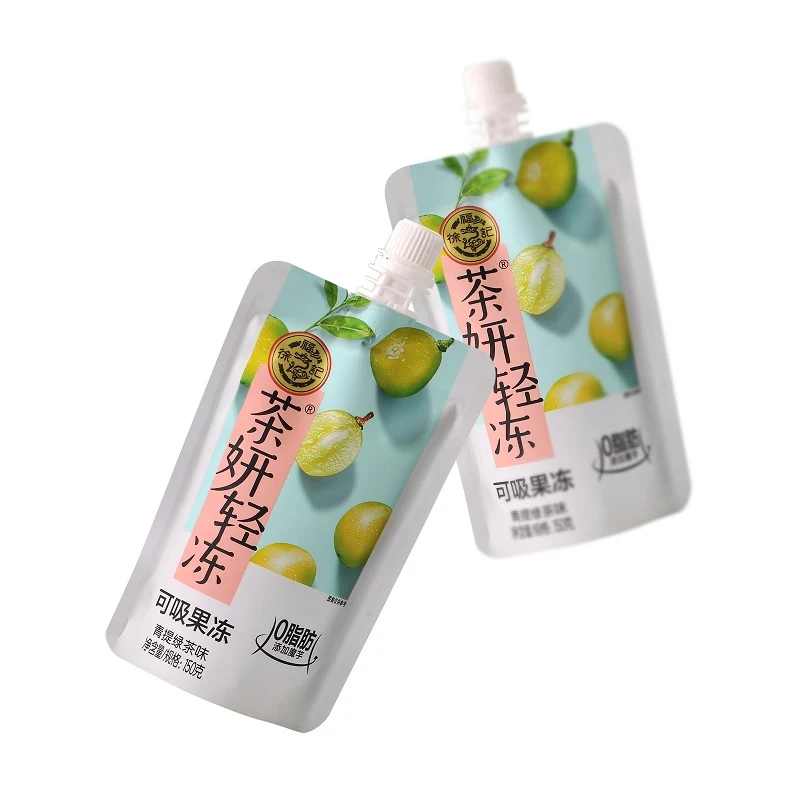 [Self-operated] China Xu Fuji Tea Yan Lightly Smokable Jelly Green Tea Flavor 150g 0 Fat Pudding Jelly Snacks