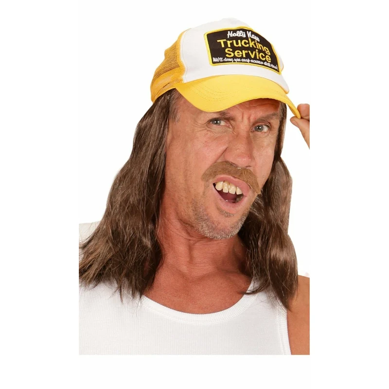 Gelbe Mütze mit Haare