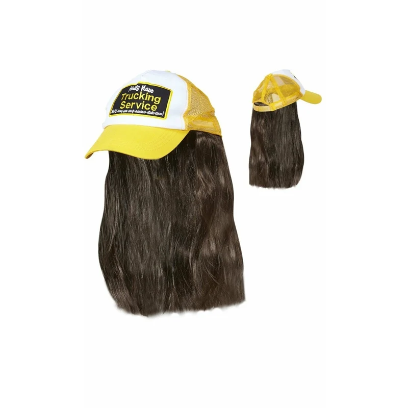 Gelbe Mütze mit Haare