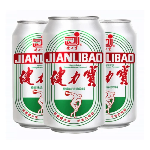 [Self-operated] China JIANLIBAO Orange Honey Flavored Sports Drink Classic 330ml Fruity Electrolyte Water Carbonated Drink Soda