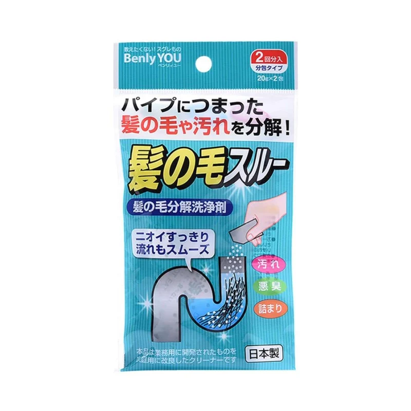 [Self-operated] Japan's KOKUBO duct hair dredger K-2144 2 servings, about 40g, decomposes hair, freshens ducts, and unclogs ducts