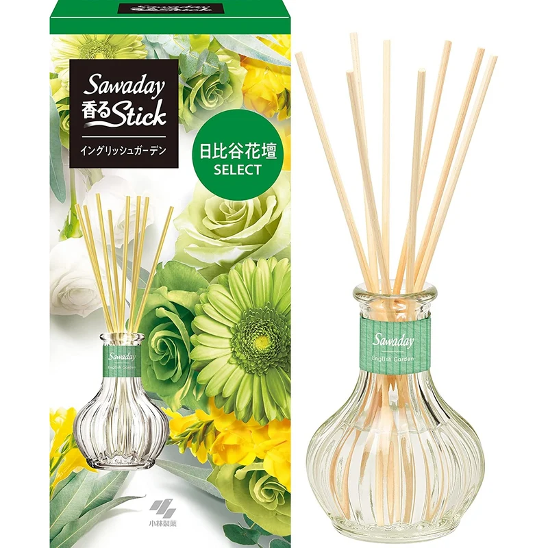 [Self-operated] Japan's KOBAYASHI Kobayashi Pharmaceutical Sawaday Aromatherapy Stick Air Freshener British Garden Fragrance 70ml Indoor Deodorizing Wooden Stick Deodorizing Air Freshener Fragrance