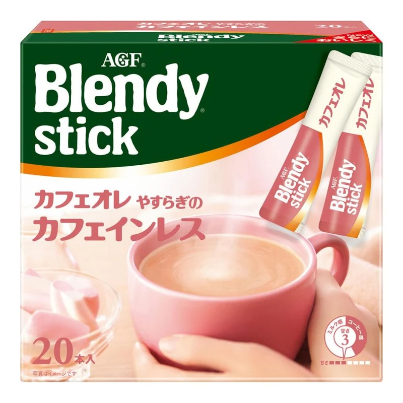[Self-operated] Japanese AGF BLENDY 20-in-XNUMX instant low-caffeine latte coffee, XNUMX packs, a must-have for staying up late and refreshing